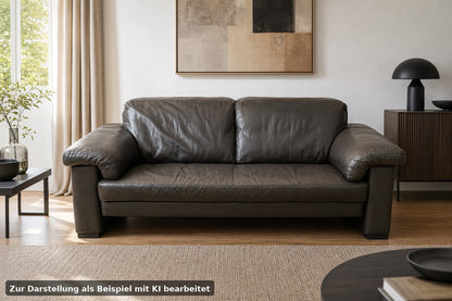 Rolf Benz Sofa Echtleder Dunkelbraun Designer Couch | Rolf Benz - Bild 1