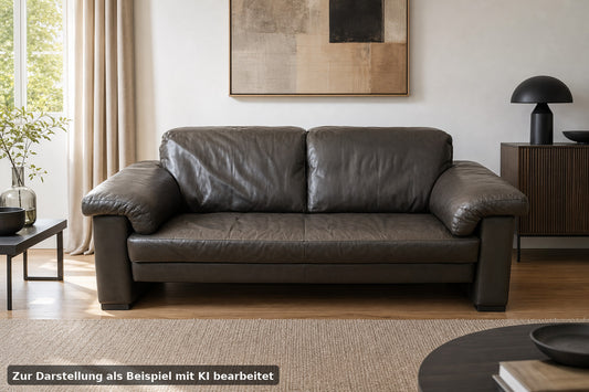 Rolf Benz Sofa Echtleder Dunkelbraun Designer Couch | Rolf Benz - Bild 1