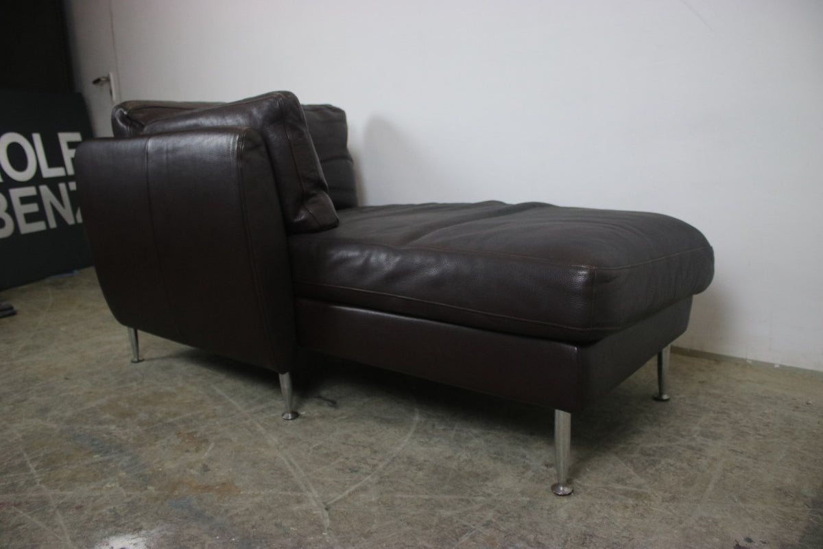 Walter Knoll Chaiselongue Schwarz Leder Liege Designer Sofa | Walter Knoll - Bild 10