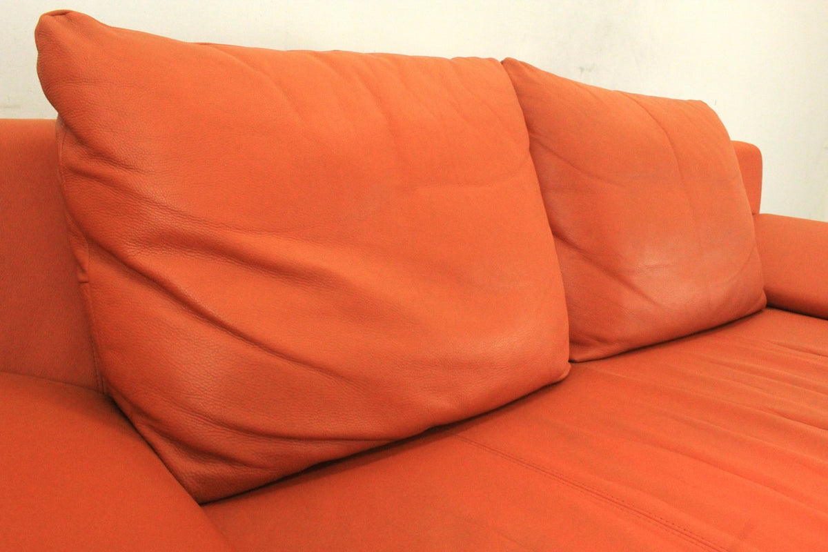 Rolf Benz 1600 Couch 3-Sitzer Sofa & 2 x ST-SE-7500 Sessel Garnitur Leder Cognac | Rolf Benz - Bild 8