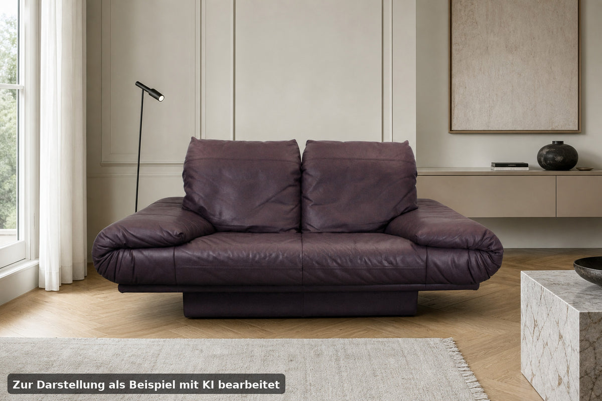 Rolf Benz AK 345 Dunkelviolett Zweisitzer Couch Vintage Designer Sofa | Rolf Benz - Bild 1