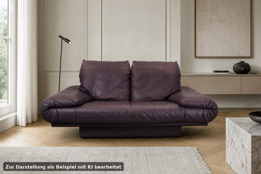 Rolf Benz AK 345 Dunkelviolett Zweisitzer Couch Vintage Designer Sofa | Rolf Benz - Bild 1