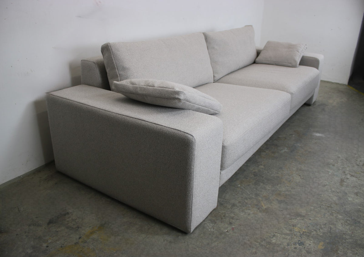 Rolf Benz EGO Couch Viersitzer Stoff Grau Designer Sofa Chromleisten Neubezug | Rolf Benz - Bild 2