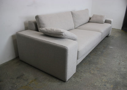 Rolf Benz EGO Couch Viersitzer Stoff Grau Designer Sofa Chromleisten Neubezug | Rolf Benz - Bild 2