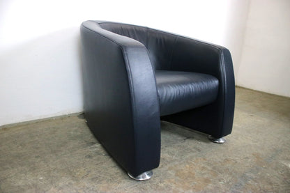 Rolf Benz EGO Sessel Einsitzer Sofa Echtleder Dunkelblau Designer | Rolf Benz - Bild 3