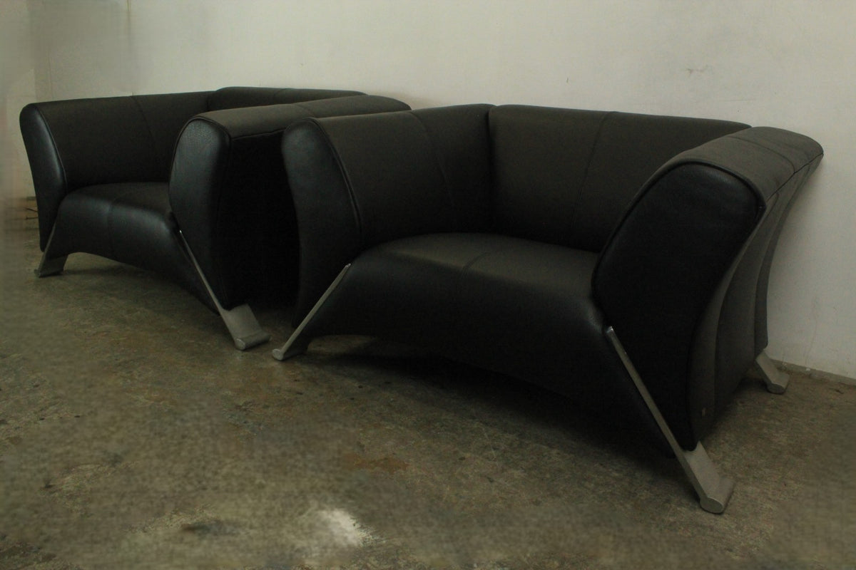 Rolf Benz Modell 322 Couch Garnitur 3-Sitzer 2-Sitzer 1-Sitzer Sofa Sessel Black | Rolf Benz - Bild 10