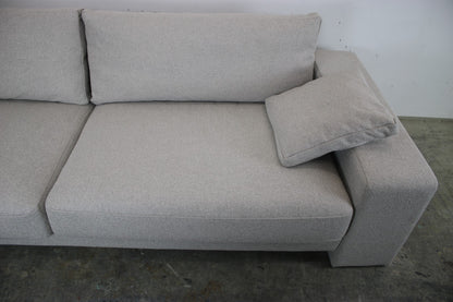 Rolf Benz EGO Couch Viersitzer Stoff Grau Designer Sofa Chromleisten Neubezug | Rolf Benz - Bild 9