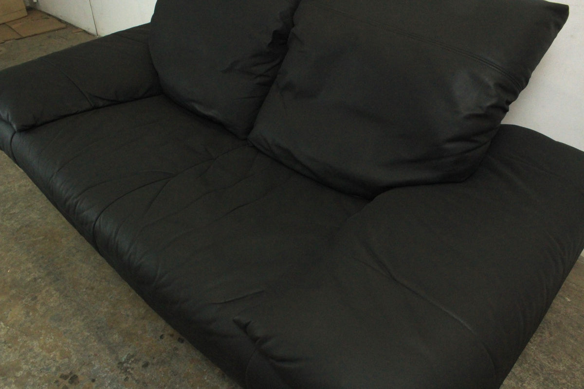 Rolf Benz AK 345 Schwarz Zweisitzer Couch Vintage Designer Sofa | Rolf Benz - Bild 6