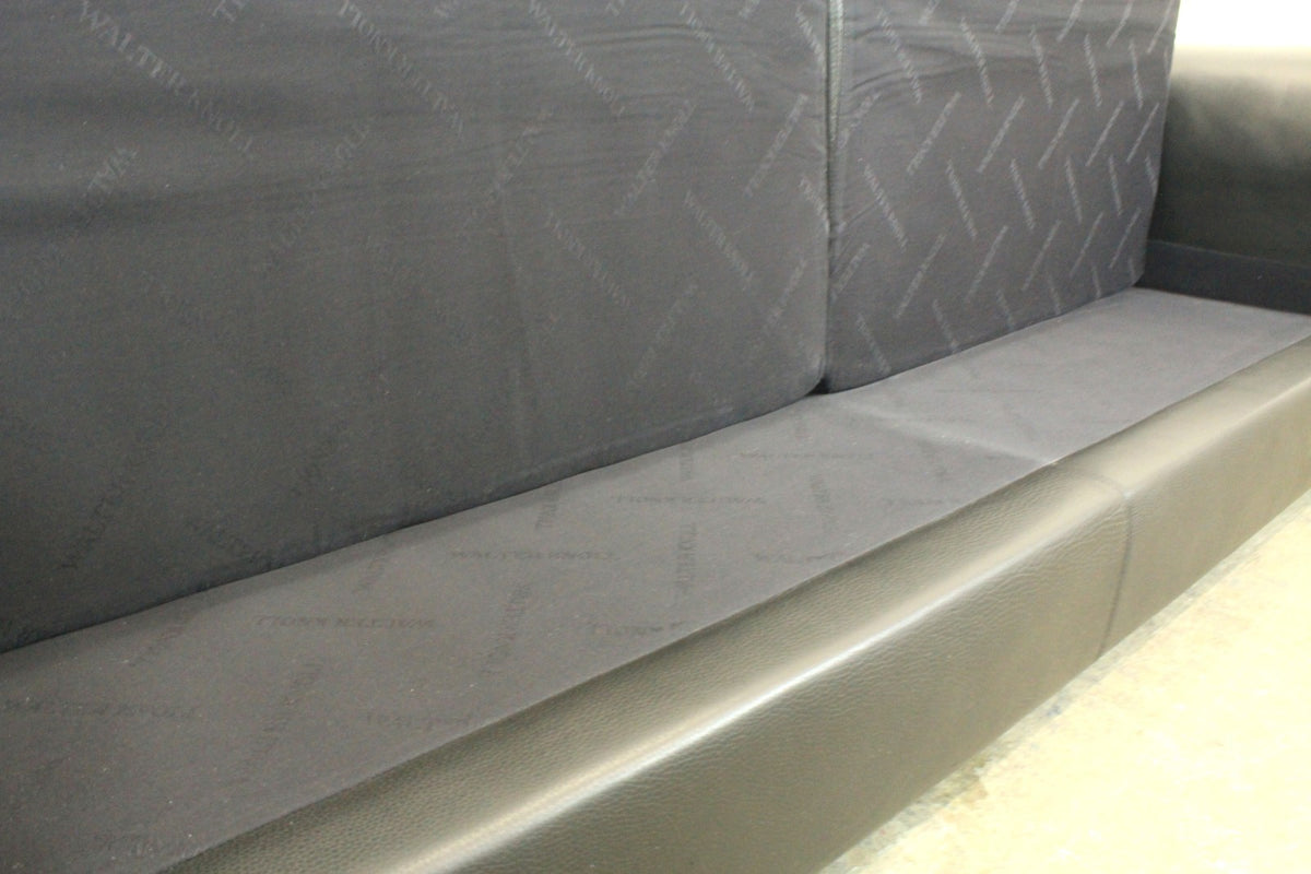 Walter Knoll Couch 3-Sitzer Designer Daunen Leder Sofa Schwarz Mit Kopfstütze | Walter Knoll - Bild 9