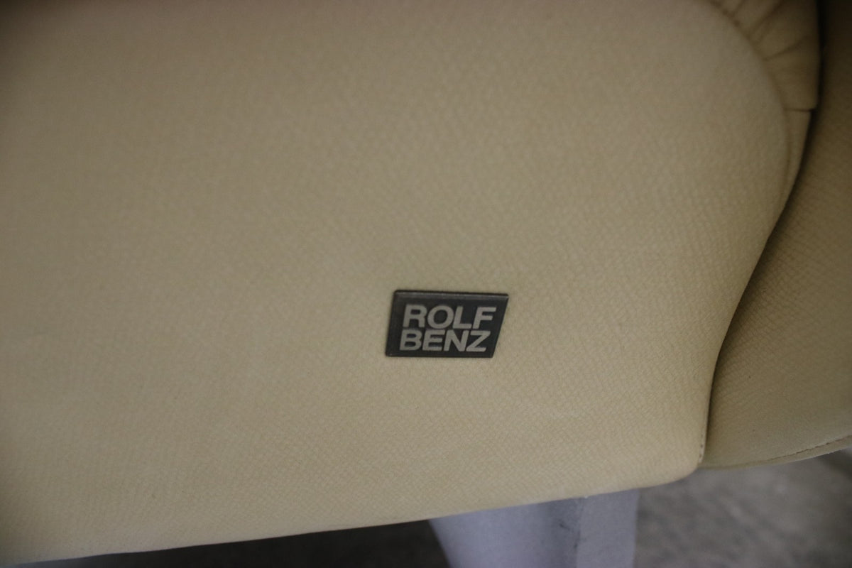 Rolf Benz Modell1600 Couch Gelb Veloursleder Dreisitzer Funktion Sofa | Rolf Benz - Bild 7