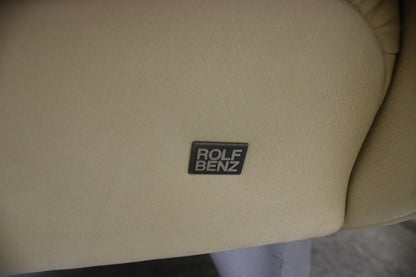 Rolf Benz Modell1600 Couch Gelb Veloursleder Dreisitzer Funktion Sofa | Rolf Benz - Bild 7