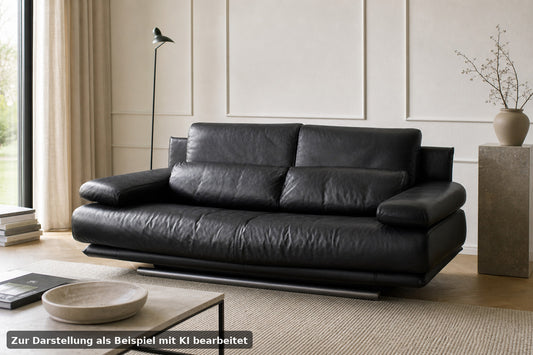 Rolf Benz Modell 6500 Zweisitzer Leder Schwarz Manuelle Funktion Designklassiker | Rolf Benz - Bild 1
