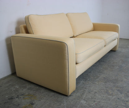 COR Conseta Couch Dreisitzer Hochwertiger Ripp Stoff Gelb Designer Sofa Neubezug | Cor - Bild 4