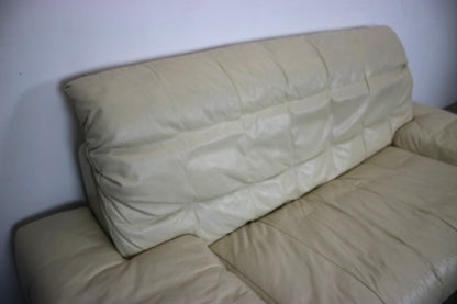 Designer Sofa von Rolf Benz AK Creme Leder Manuelle Funktion Dreisitzer Couch | Rolf Benz - Bild 7