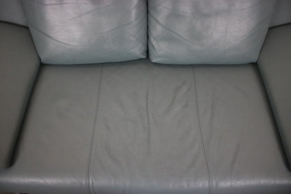 Rolf Benz Modell1600 Couch Echt Leder Graugrün Dreisitzer Funktion Sofa | Rolf Benz - Bild 7