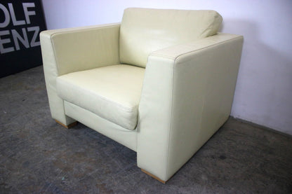 Designer Sessel von Musterring Leder Creme Einsitzer Sofa | Musterring - Bild 4