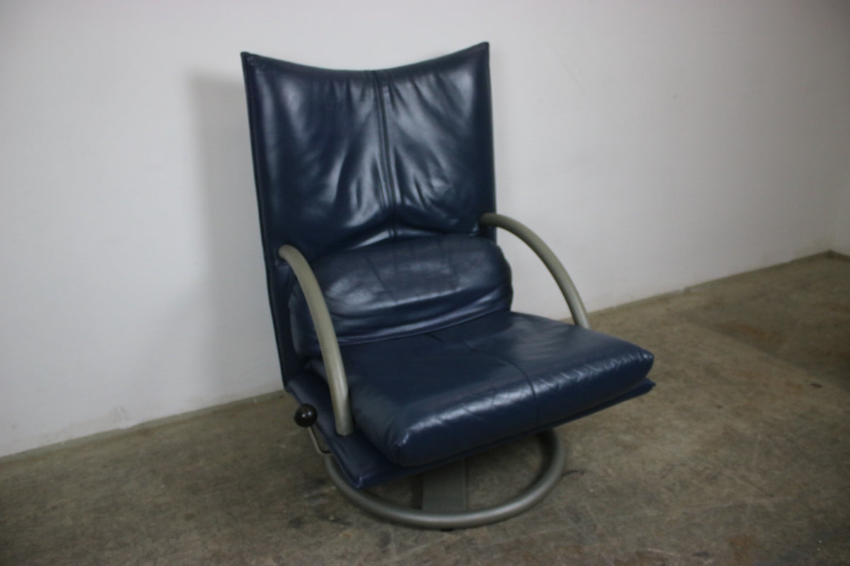 Rolf Benz BMP Torino Sessel Mit Hocker In Blau Funktion Designer | Rolf Benz - Bild 4
