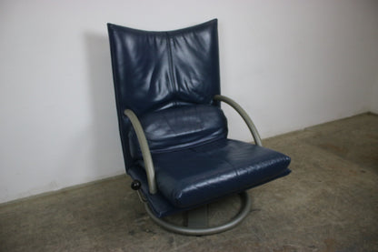Rolf Benz BMP Torino Sessel Mit Hocker In Blau Funktion Designer | Rolf Benz - Bild 4