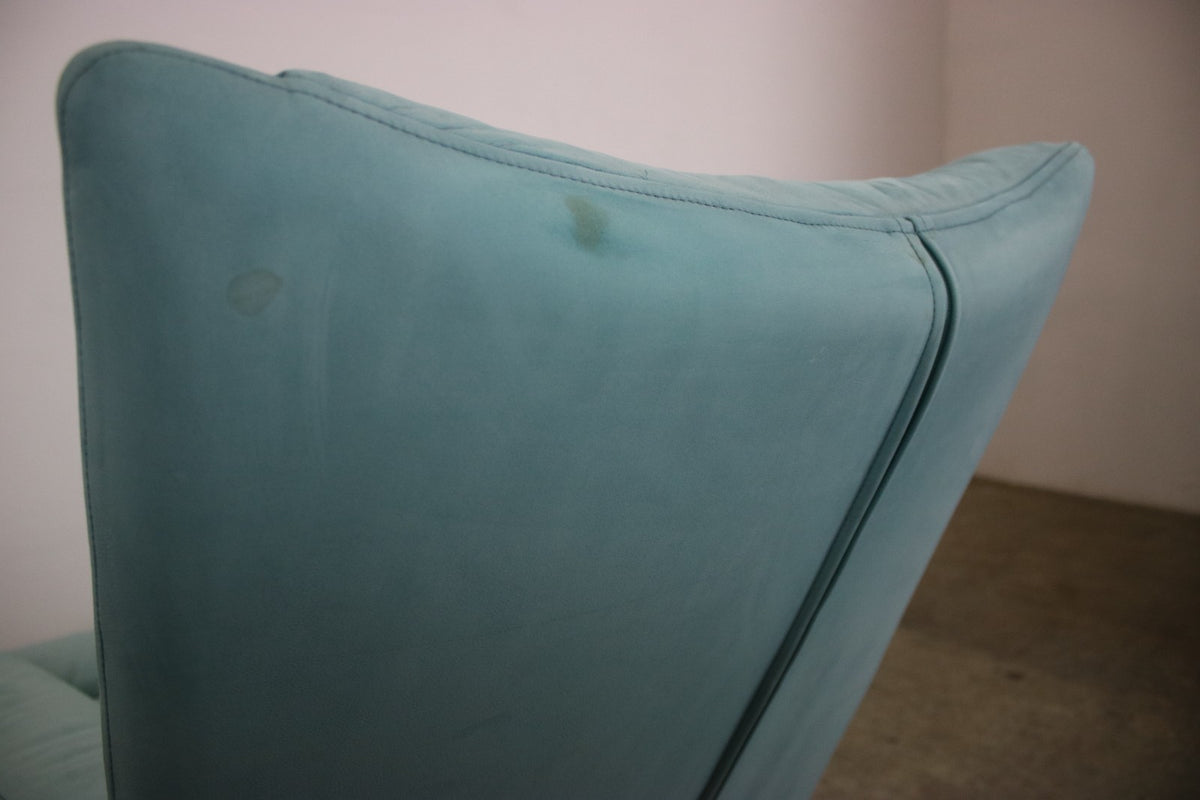 Rolf Benz Drehsessel Einsitzer Sofa Veloursleder Blau Designer Multifunktion | Rolf Benz - Bild 9
