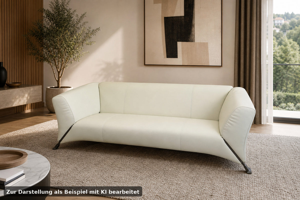 ROLF BENZ 322 | 3-SITZER | WEISS LEDER | DESIGNER SOFA | Rolf Benz - Bild 1