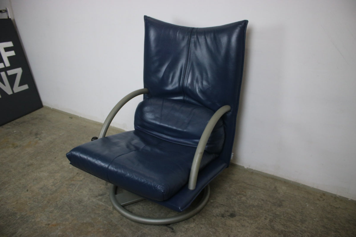 Rolf Benz BMP Torino Sessel Mit Hocker In Blau Funktion Designer | Rolf Benz - Bild 5