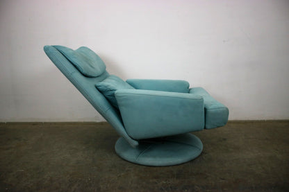 Rolf Benz Drehsessel Einsitzer Sofa Veloursleder Blau Designer Multifunktion | Rolf Benz - Bild 7