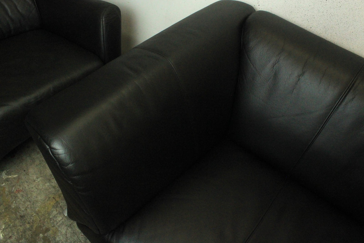 ROLF BENZ 322 | 2,5-SITZER | SCHWARZ LEDER | DESIGNER SOFA | Rolf Benz - Bild 7