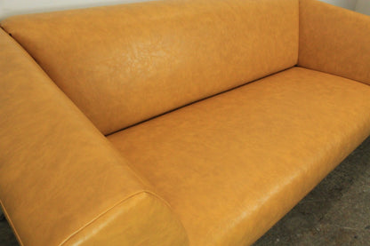 Rolf Benz 322 Clubsofa–Dreisitzer Designer Couch Neu Bezogen Gelb Leder | Rolf Benz - Bild 5