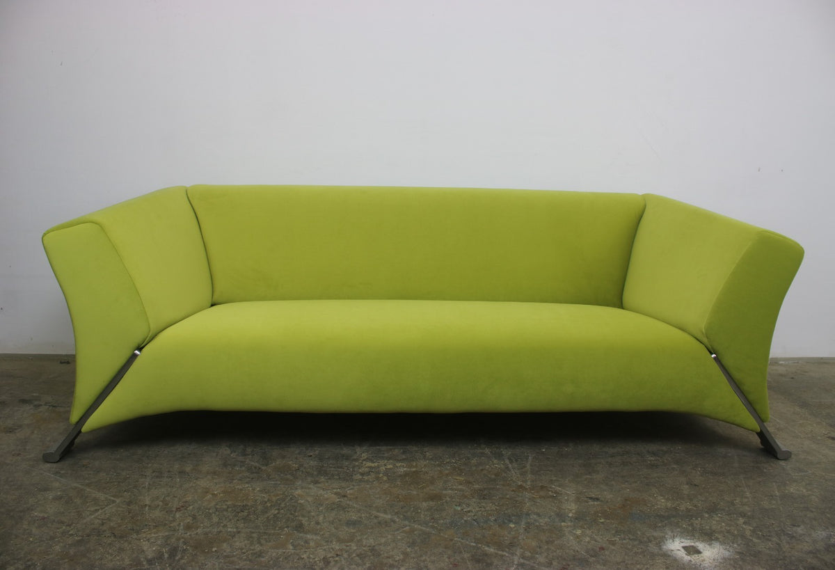 Rolf Benz 322 Clubsofa–Dreisitzer Designer Couch Neu Bezogen Gelb Stoff | Rolf Benz - Bild 2