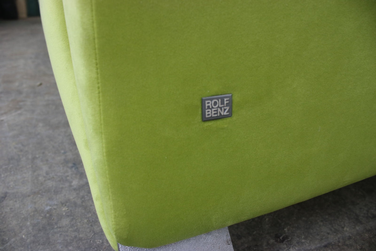 Rolf Benz 322 Clubsofa–Dreisitzer Designer Couch Neu Bezogen Gelb Stoff | Rolf Benz - Bild 5