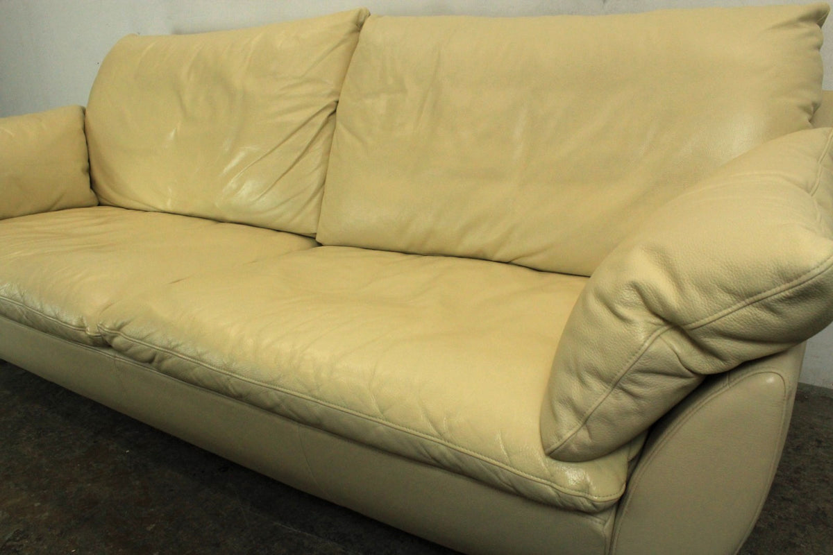 Rolf Benz Sofa Modell 5600 Echtleder Creme Dreisitzer Couch Designer | Rolf Benz - Bild 5