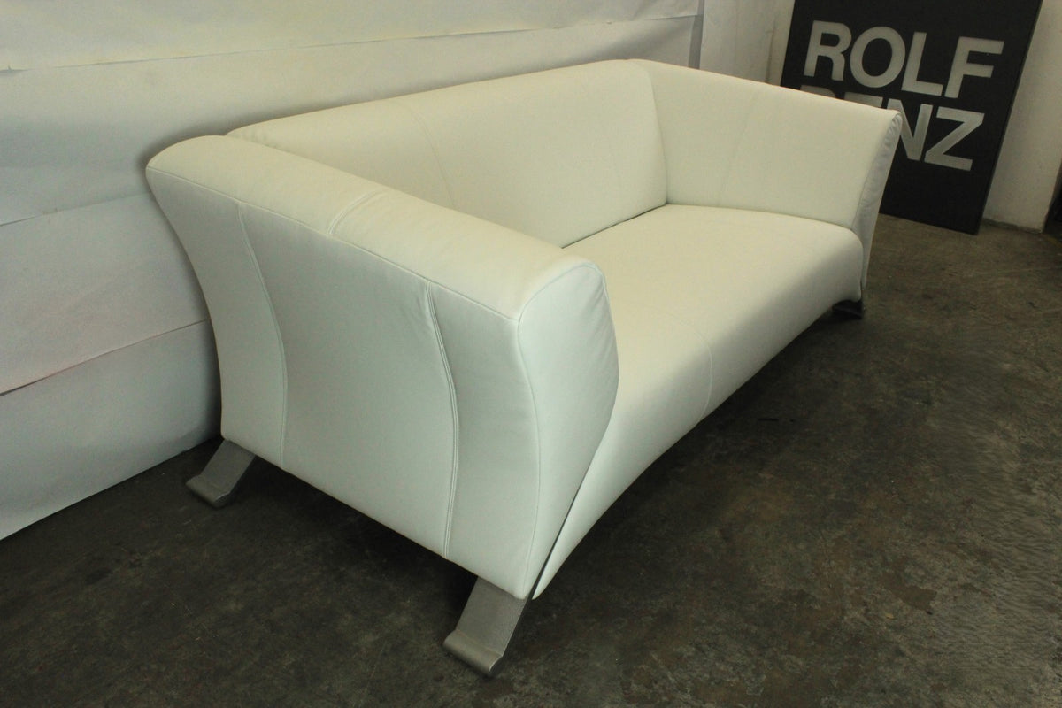 ROLF BENZ 322 | 2,5-SITZER | WEISS LEDER | DESIGNER SOFA | Rolf Benz - Bild 4