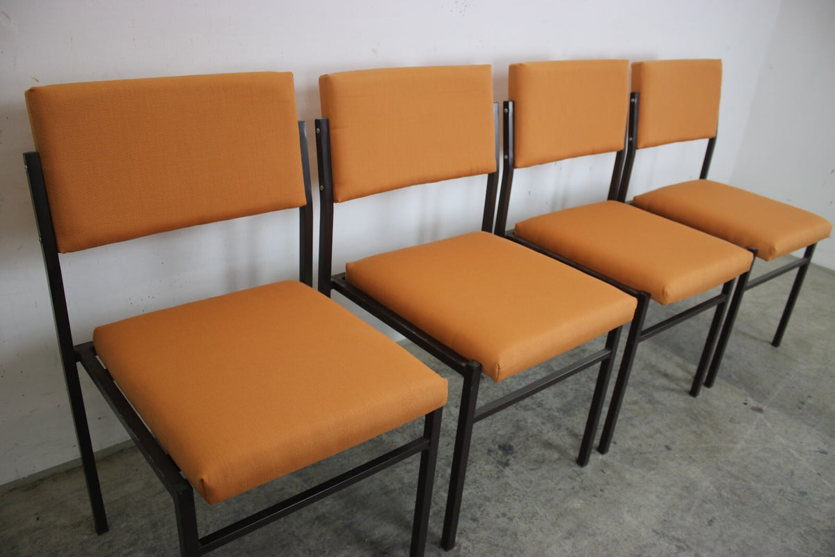 L&C Arnold Stahlrohr Stühle 60er Jahre Vintage Stuhl Set Orange | Arnold - Bild 3
