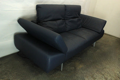 WILLI SCHILLIG LEVI | ELEKTRISCH | 2-SITZER | BLAU LEDER | DESIGNER SOFA | W Schillig - Bild 5