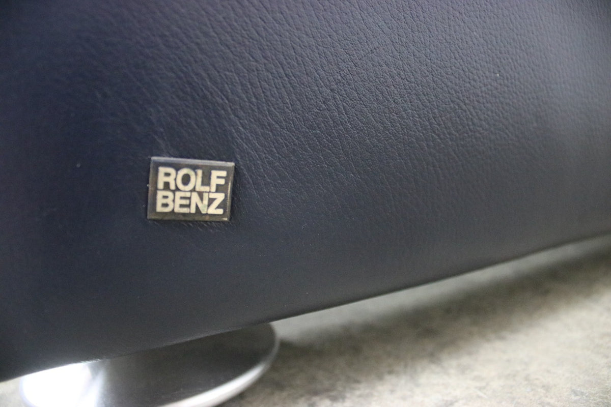 Rolf Benz EGO Sessel Einsitzer Sofa Echtleder Dunkelblau Designer | Rolf Benz - Bild 5
