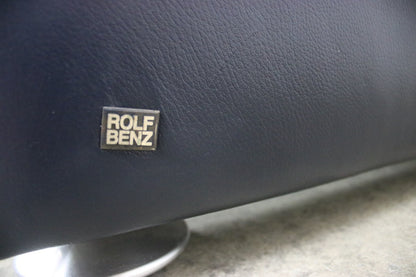 Rolf Benz EGO Sessel Einsitzer Sofa Echtleder Dunkelblau Designer | Rolf Benz - Bild 5