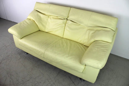 Rolf Benz Sofa Von BMP Creme Echt Leder Zweisitzer Designer Couch Funktion | Rolf Benz - Bild 6