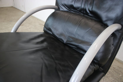 Eleganter Drehsessel Von Rolf Benz BMP Mit Hocker In Schwarz Funktion Designer | Rolf Benz - Bild 8