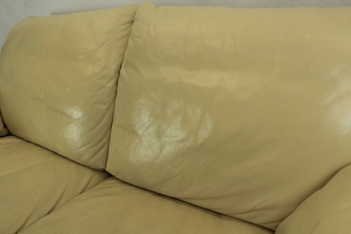 Rolf Benz Sofa Modell 5600 Echtleder Creme Zweisitzer Couch Designer | Rolf Benz - Bild 8
