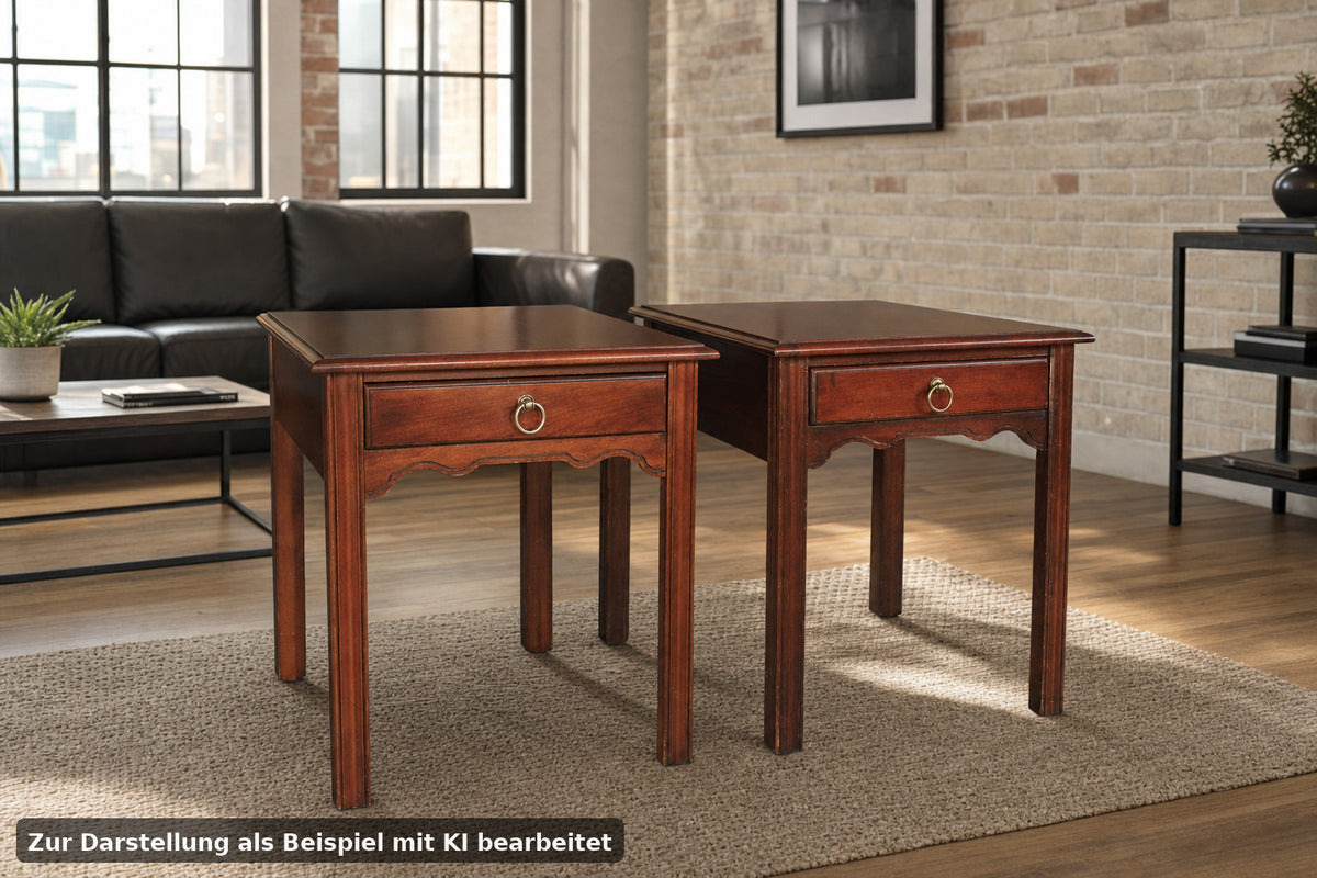 Drexel Heritage Mahagoni Nachtschränke Nachttische Mit Schublade Made in USA | Drexel Heritage - Bild 1