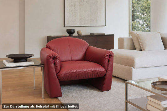 COR Designer Sessel Echtleder Rot Einsitzer | Cor - Bild 1