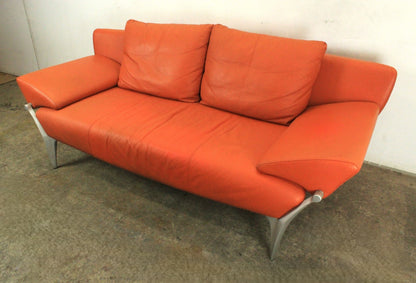 Rolf Benz 1600 Couch 3-Sitzer Sofa & 2 x ST-SE-7500 Sessel Garnitur Leder Cognac | Rolf Benz - Bild 4