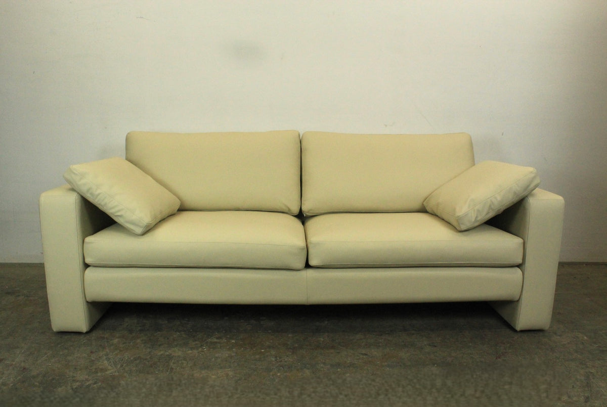 COR Conseta 3-Sitzer Couch Designer Sofa Leder Creme (Ghiaccio 666) -Neuwertig | Cor - Bild 2