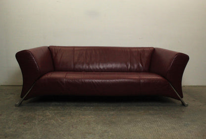 Rolf Benz 322 Club Sofa Dreisitzer Designer Couch Echtleder Oxblood Rot | Rolf Benz - Bild 3