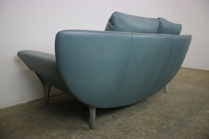 Rolf Benz Modell1600 Couch Echt Leder Graugrün Dreisitzer Funktion Sofa | Rolf Benz - Bild 9