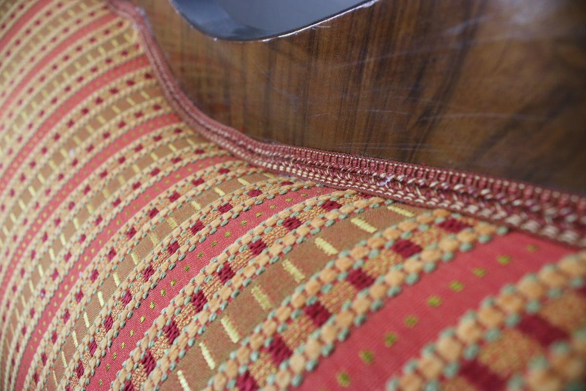 Biedermeier Couch Dreisitzer Nussbaum Streifen Stoff Sofa Antik 1850 Neubezug | Biedermeier - Bild 10