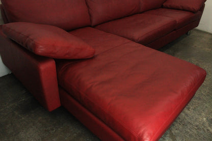 COR CONSETA | 3-SITZER OTTOMANE | ROT LEDER | DESIGNER SOFA | Cor - Bild 7