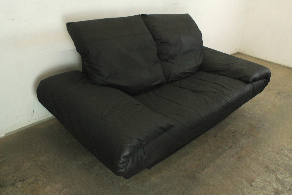 Rolf Benz AK 345 Schwarz Zweisitzer Couch Vintage Designer Sofa | Rolf Benz - Bild 4