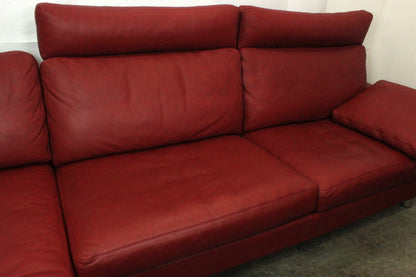 COR CONSETA | 3-SITZER OTTOMANE | ROT LEDER | DESIGNER SOFA | Cor - Bild 8
