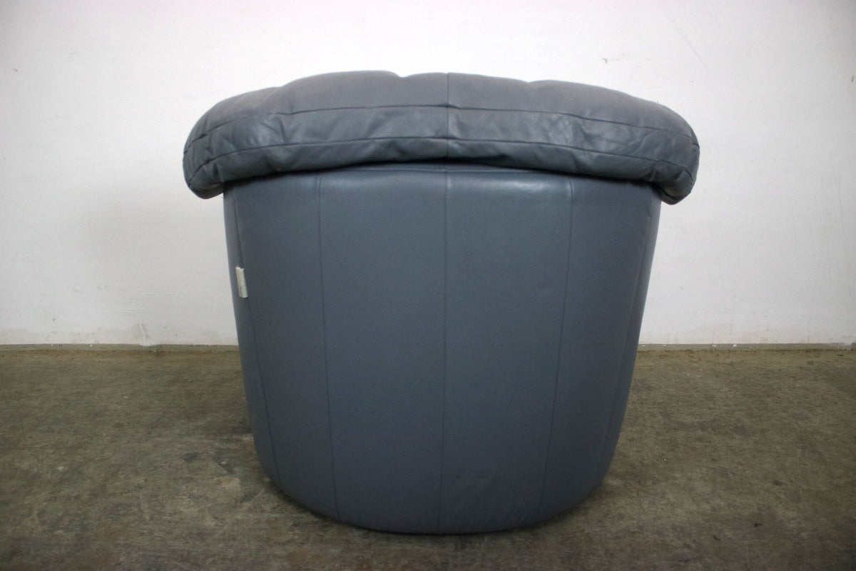 Rolf Benz BMP Sessel Blaugrau Einsitzer Sofa Echtleder Blaugrau Designer | Rolf Benz - Bild 7